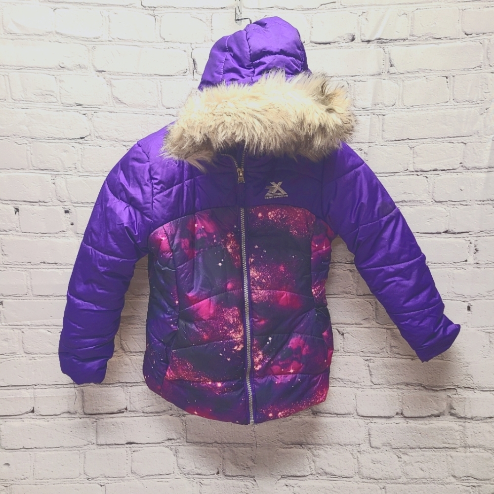 Ulta Warm Girls Coat Size 6X with Removable Fur Trim